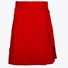 Red Utility Kilt For Outdoor Activities