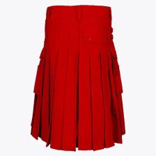 Red Utility Kilt For Outdoor Activities