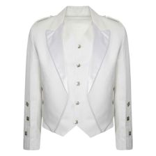 Prince Charlie Stylish Kilt Jacket White