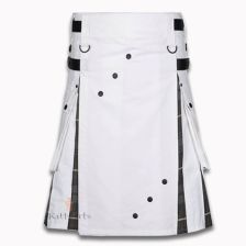 White Hybrid Kilt front