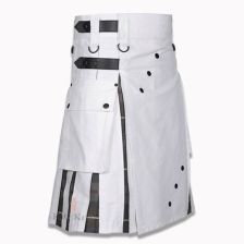 White Hybrid Kilt front