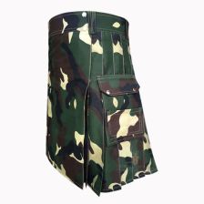 woodland green tectical kilt front